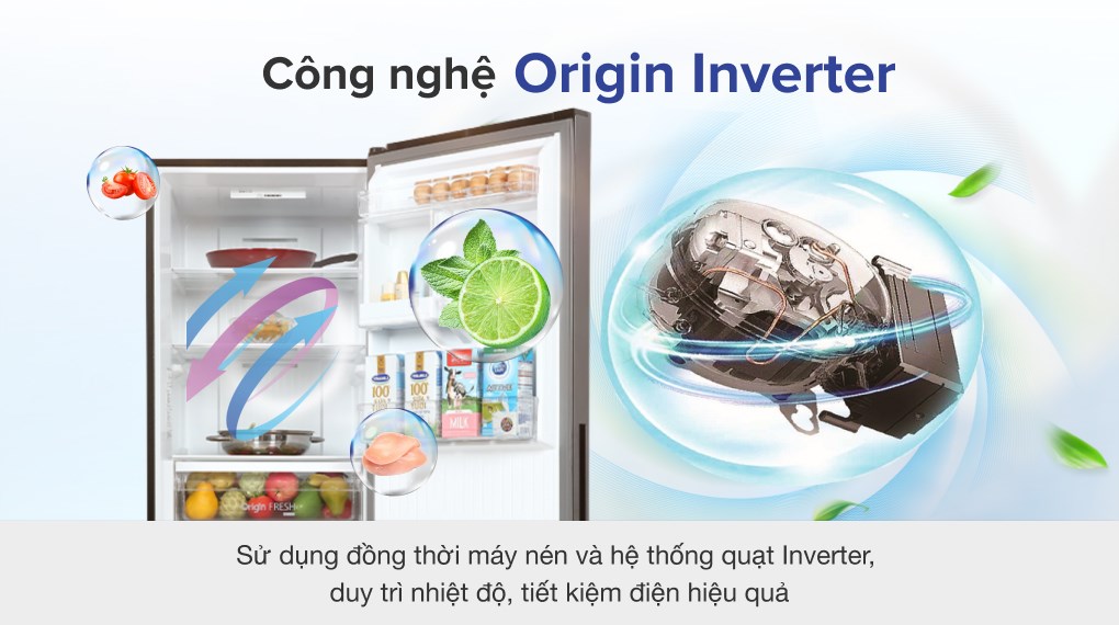 Tủ Lạnh Toshiba Inverter 325 Lít GR-RB410WE-PMV(37)-SG - tiết kiệm điện